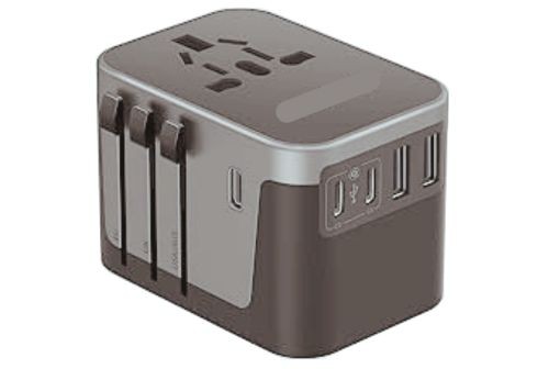 A picture of a travel adapter