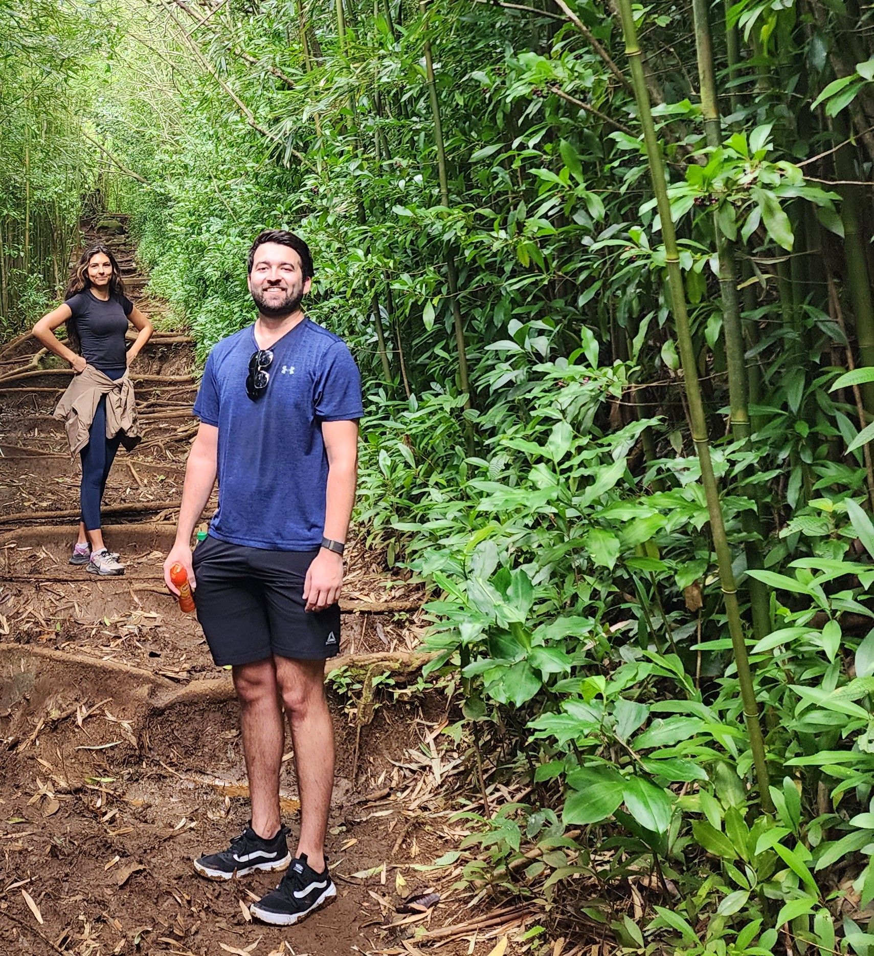 a photo of people hiking in hawaii